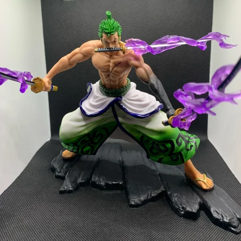 Figura de Ação Anime Roronoa Zoro, Modelo Colecionável em PVC, Estátua GK Asure, Ornamento do Quarto, Presentes de Natal, 17cm, 1 Pc