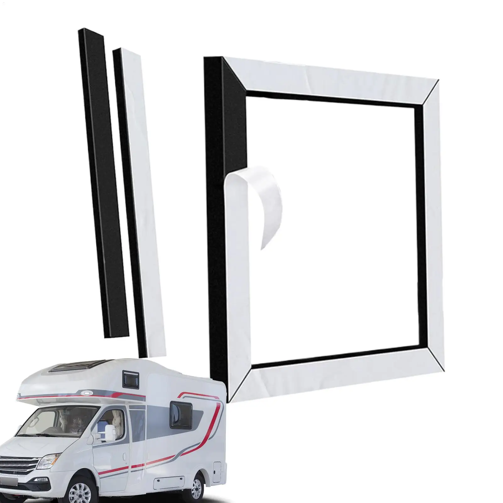 

EVA RV Air Conditioner Seal Kit 43x43cm Self-Adhesive Roof AC Gasket Pad Replacement for RV Camper Trailer Air Conditioner