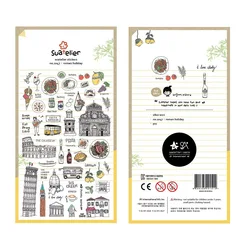 Retro Style Rome Vacations Decorative Sticker Diary Album Label Sticker DIY Scrapbooking Stationery Stickers Escolar