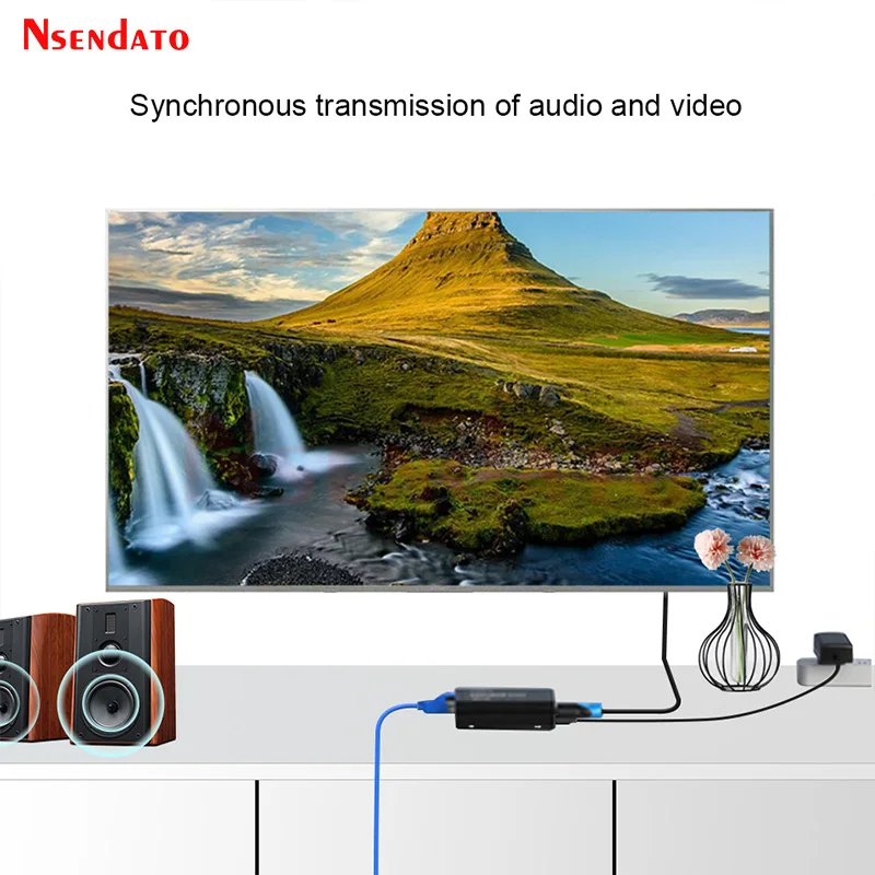 Удлинитель HDMI 150 м 1080P через Cat5e/6 HDMI-Ethernet Удлинитель HDMI аудио-видео передатчик и приемник комплекты для ТВ-ПК