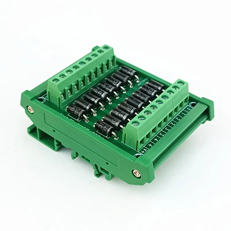 DIN Rail Mount Clamp 1N5408 3A 1000VDiode Array Module Board.