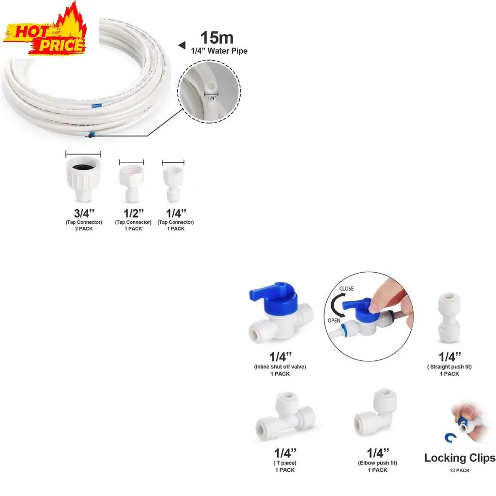 

Filter System Connection Water Supply Connector Set for Fridges Filter