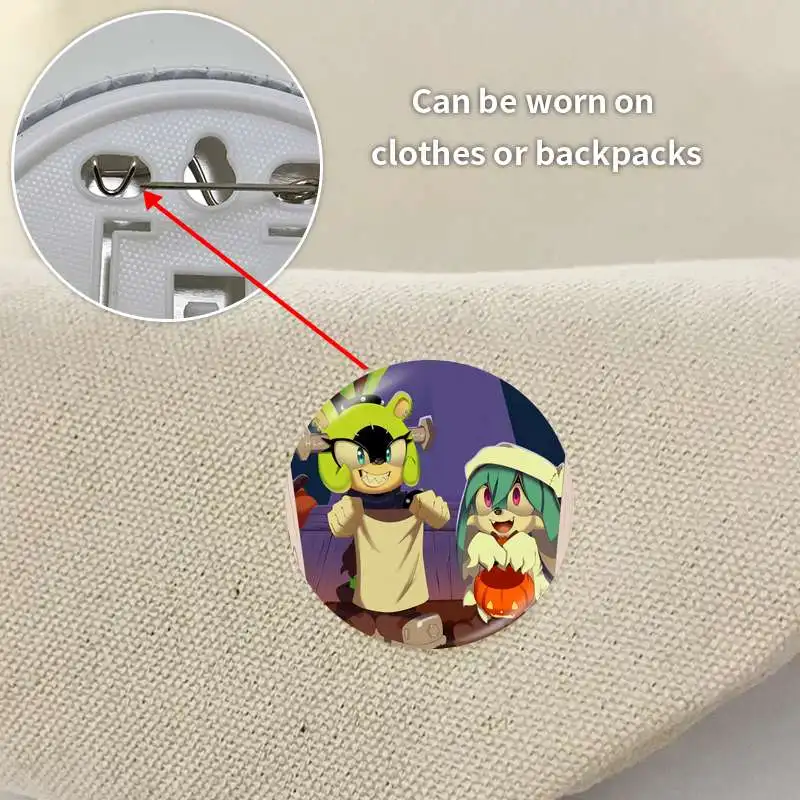 زيادة Tenrec لعبة أنيمي شخصية لينة زر شارة بروش مرساة الأجهزة الطرفية دبوس DIY بها بنفسك مجوهرات الطرفية صفيح Fandom