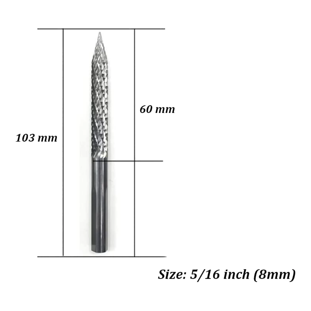 5/16In 8Mm High Carbide Steel Burr Bits Tire Reamers Carbide Cutters Rotary Files Reamers Wire Cutter Tire Repair Tool