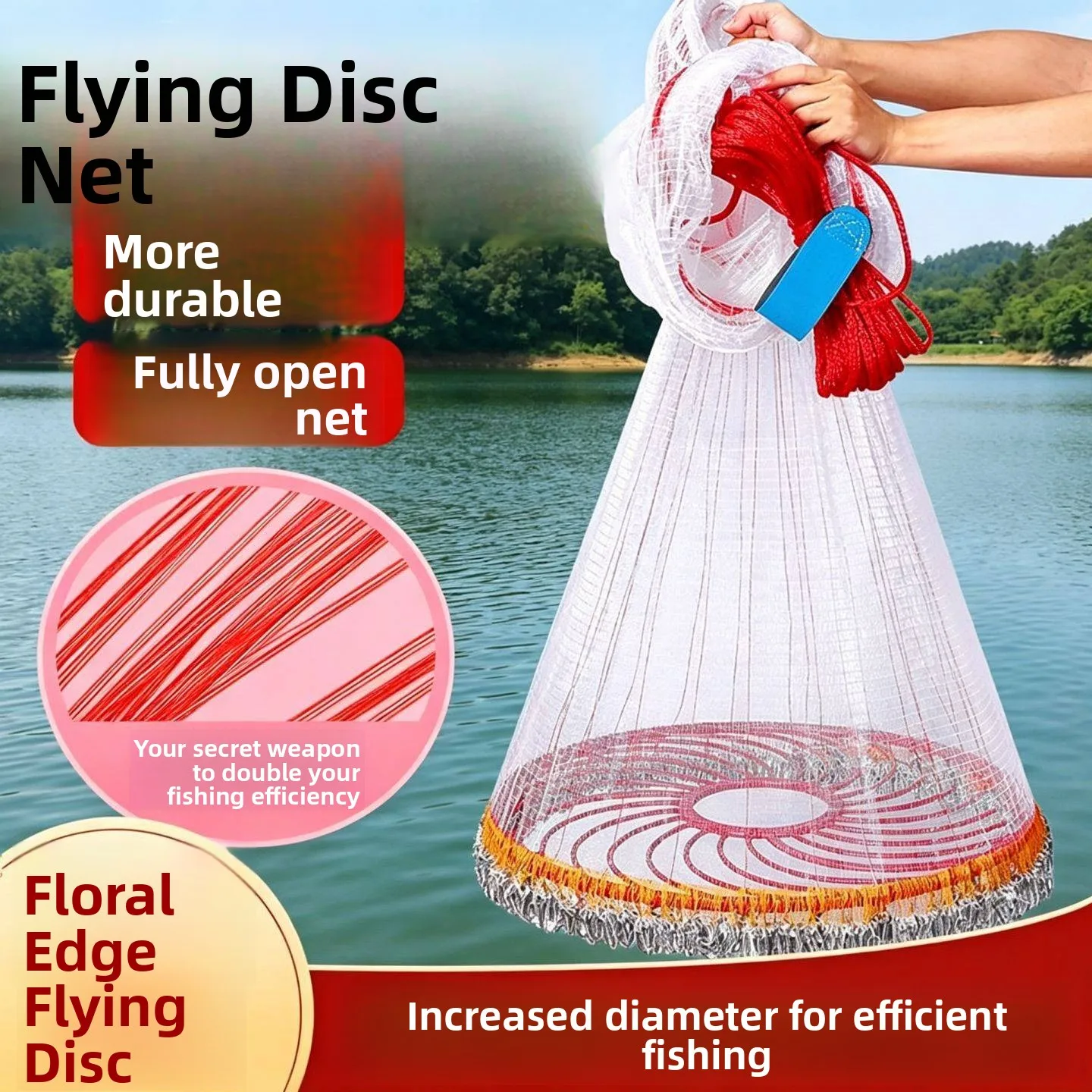 high-efficiency-disk-shaped-hand-casting-fish-net-flat-head-gear-for-bottom-water-area-fishing-camping-travel-gear