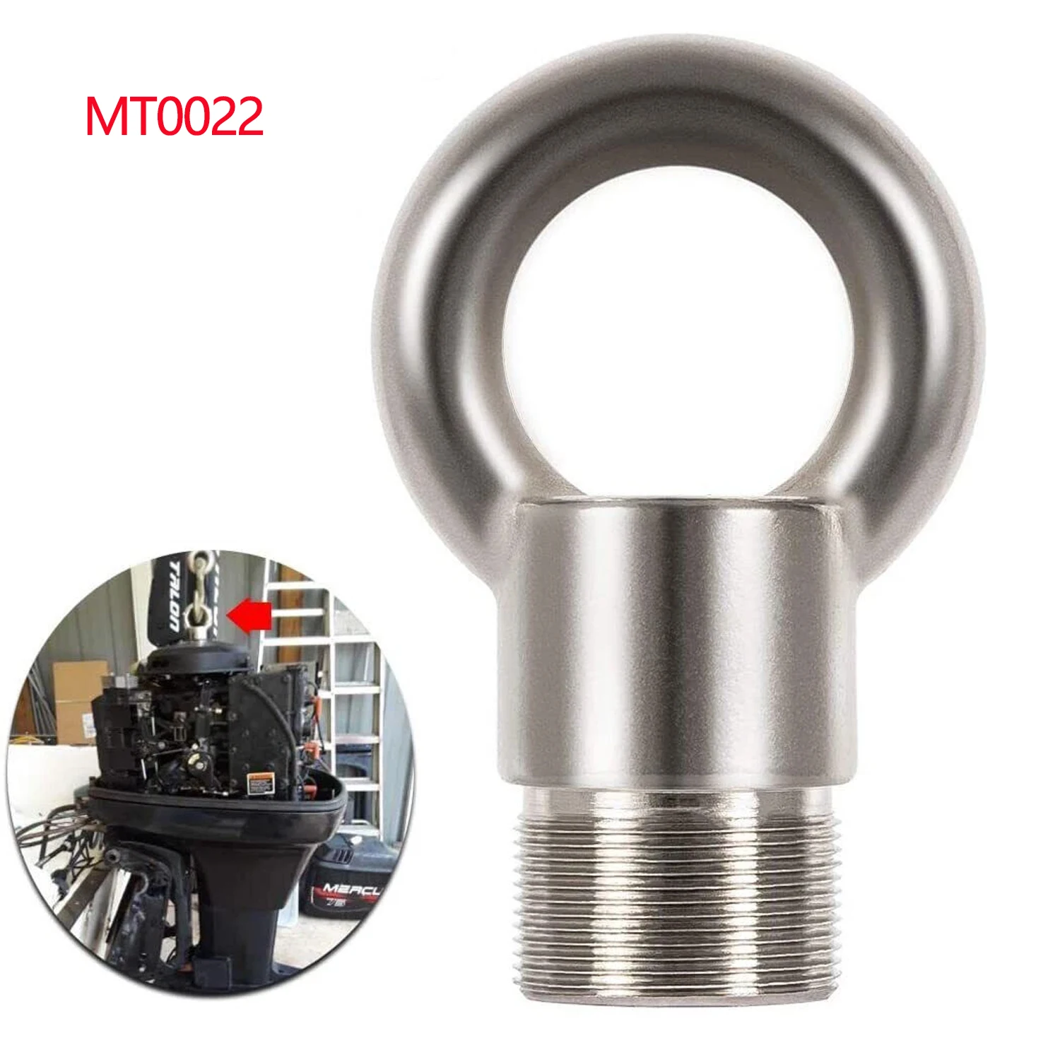 

Замена инструмента для подъемного кольца для MT0022 91-904551 Подъемная проушина для Mercury Marine OMC с резьбовым маховиком 1,5 дюйма x16