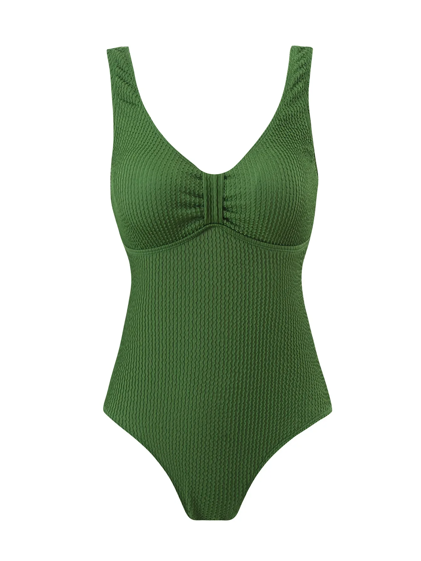 Sexy einfarbiger Badeanzug mit geripptem Knoten, einteilige Bikinis, faltige, rückenfreie Badebekleidung, Bodys, Damen-Biquini-Badeanzüge, Tankini