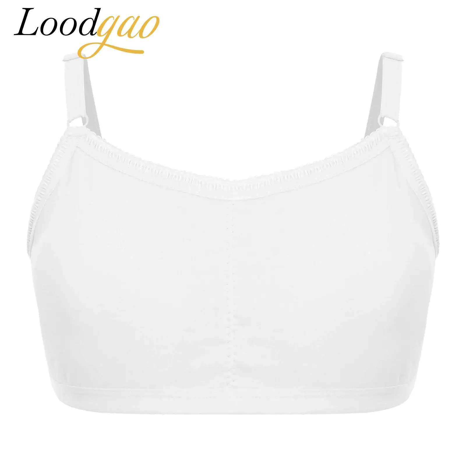 

Kids Girls Ballerina Dance Costumes Ruched Vest Ballet Dance Tops Removable Chest Pads Bra Puberty Underwear Teenage Clothes