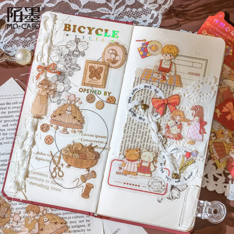 46pcs/lot Kawaii Scrapbook Sticker White ink characters Scrapbooking Supplies diary Planner Decorative Craft Stationery Sticker