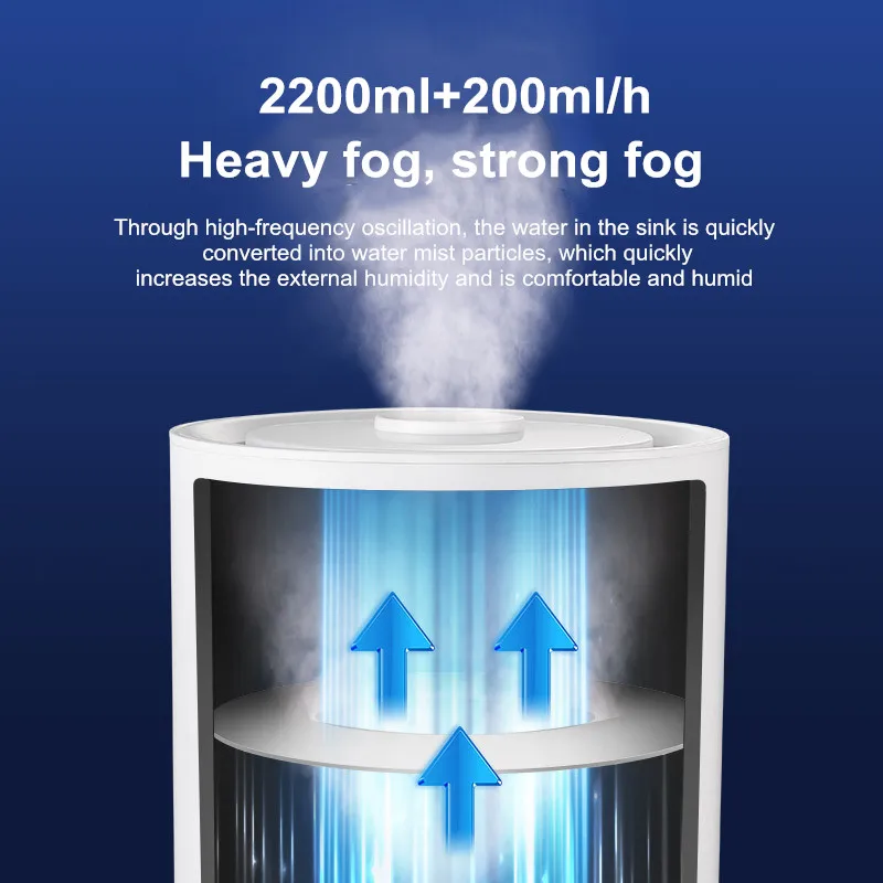 مرطب 10 لتر للغرف الكبيرة، مخرج رذاذ عالي 2000 مل/ساعة، تحكم ذكي في الرطوبة، إيقاف تلقائي، وضع هادئ - منزل خالي من مادة BPA #3