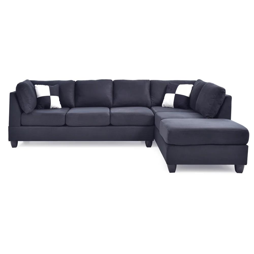

G635B-SC Sectional (Without Ottoman) , BLACK