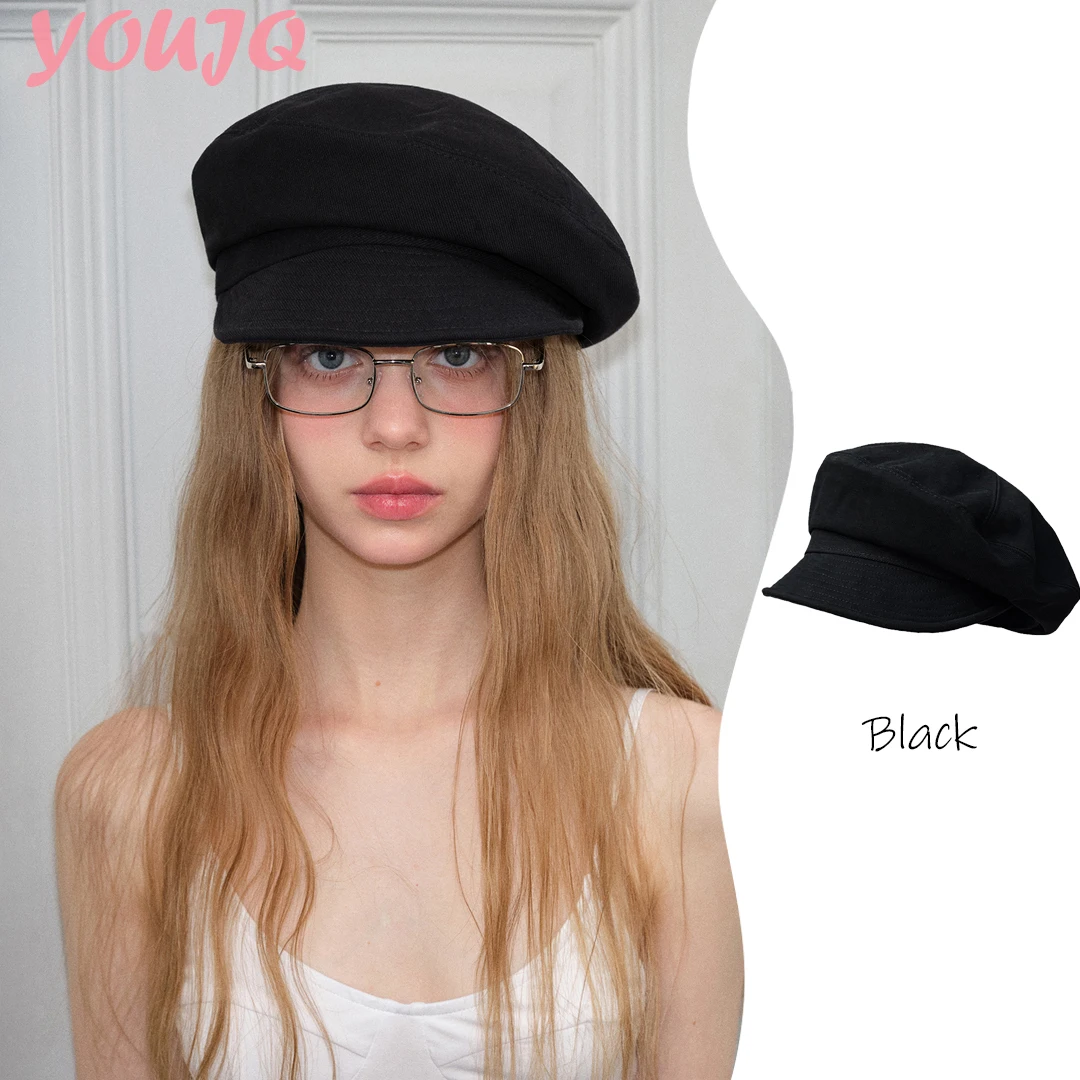 

Casual Newsboy Octagonal Hats Ladies Winter for Women Spring Autumn Sloping Brim Visor Cabbie Beret Girls Paperboy Lvy Cap Gorra