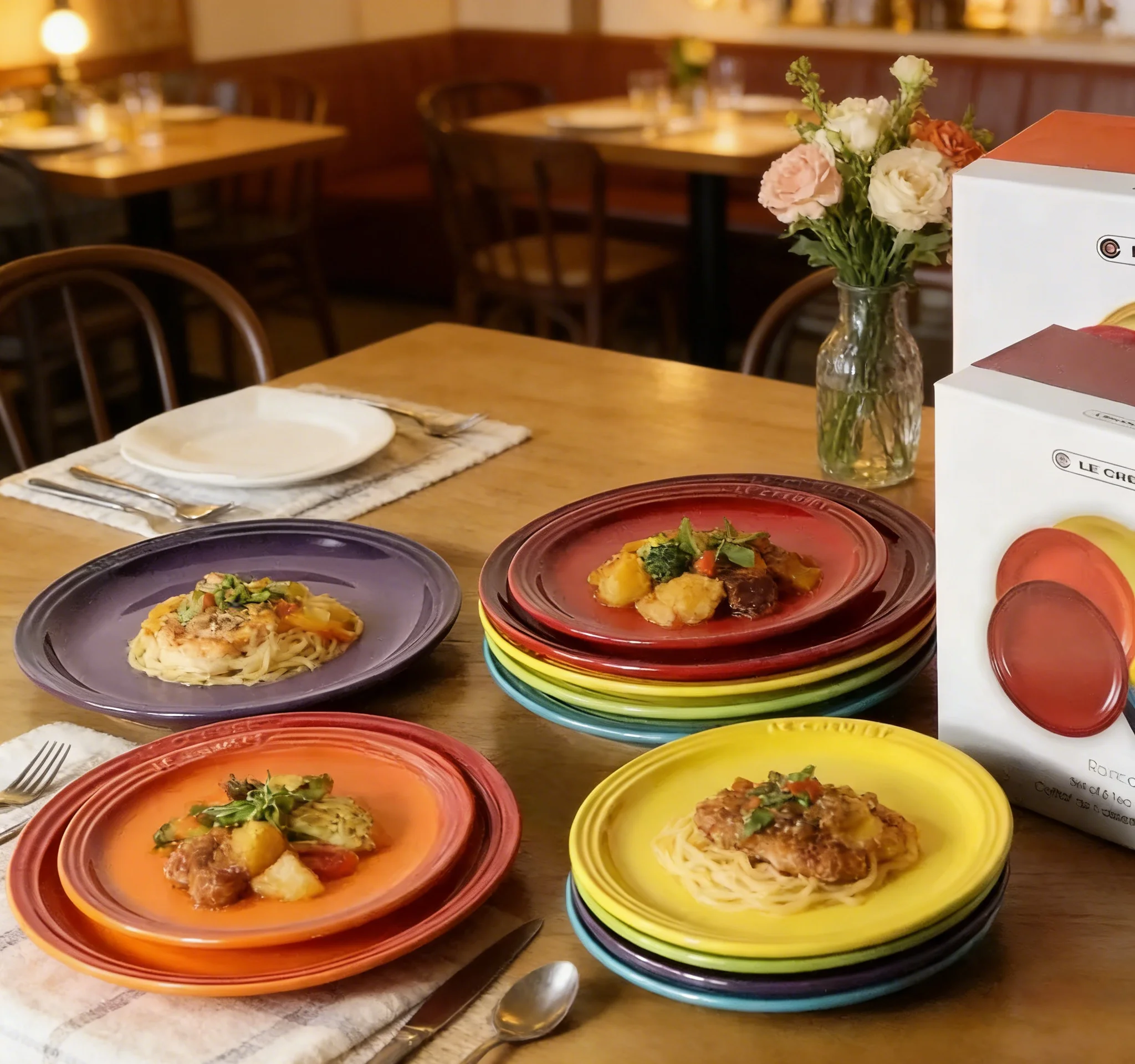 Rainbow Enamel Dinner Plates 3