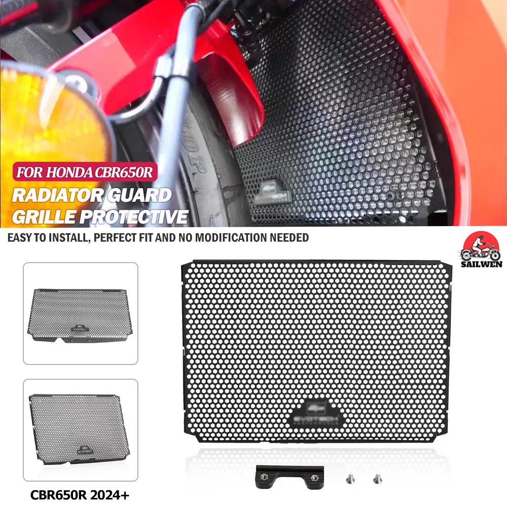 

Motorcycle Radiator Grille Guard Protector Grill Protection Cover For Honda CBR650R 2024