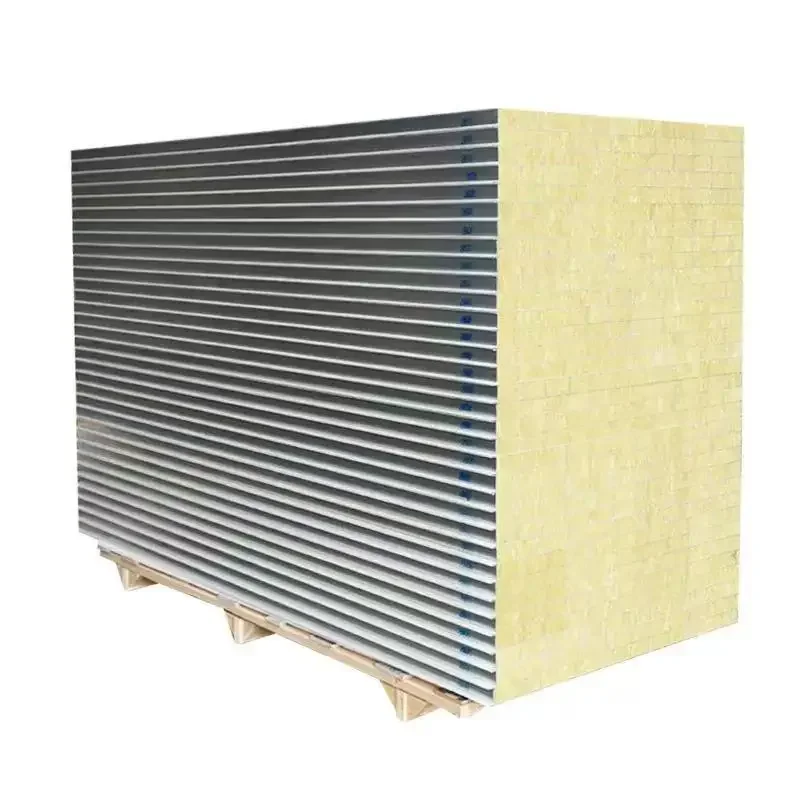 

Anti-rock wool sandwich board thermal insulation rock wool color steel plate laboratory partition board dust-free workshop