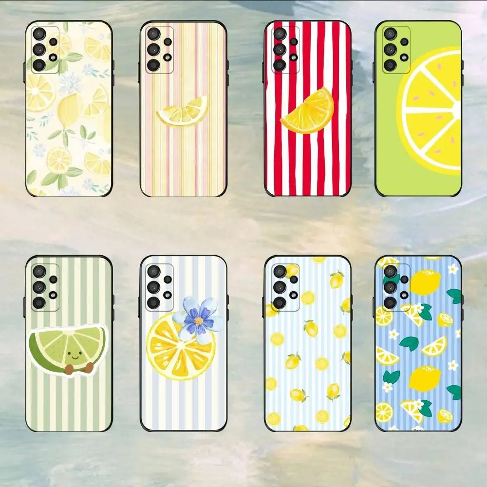 

Style Lemon Phone Case For Samsung S25,S24,S21,S22,S23,S30,Ultra,S20,Plus,Fe,Lite,5G Black Cover