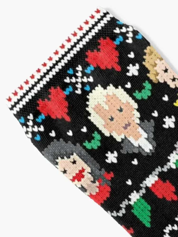 خمر هدية الحب في الواقع عيد الميلاد القبيح أفضل الرجال النساء الجوارب الكثير المضادة للانزلاق كرة القدم مصمم رجل الجوارب النسائية