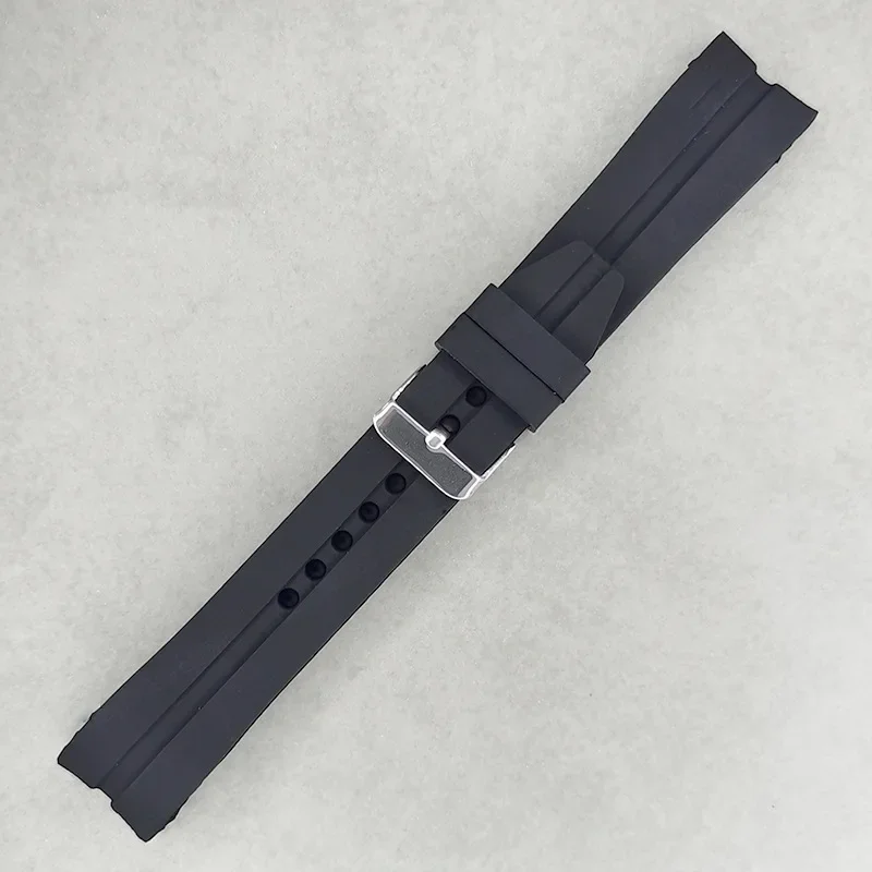 Soft Rubber Watch Strap for Seiko No.5 Water Ghost 22mm 24mm 26mm Curved End Watchband Waterproof Men Sports Universal Bracelet