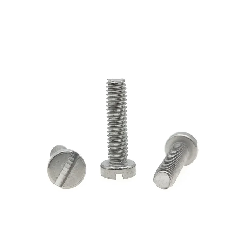 Pure Titanium TA2 Slotted Cheese Head Screws M1 M1.2 M1.4 M1.6 M2 M2.5 M3 M4 DIN84 Slotted Flat Round Head Bolts