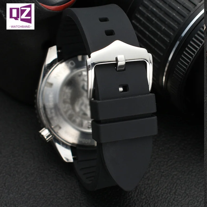 

Ремешок для часов из силиконовой резины с изогнутым концом для Omega moonswatch seiko Rolex, ремешок для часов 18 мм, 19 мм, 20 мм, 21 мм, 22 мм, 24 мм, ремешок на запястье