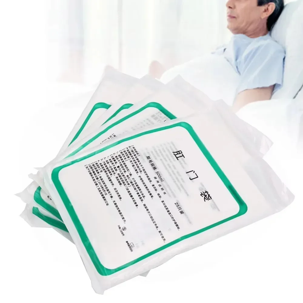 100pcs Disposable Colostomy Bag Skin-Friendly Cleaning Colostomy Pouch Bag Economical One-Piece System Portable Stoma Care Bags