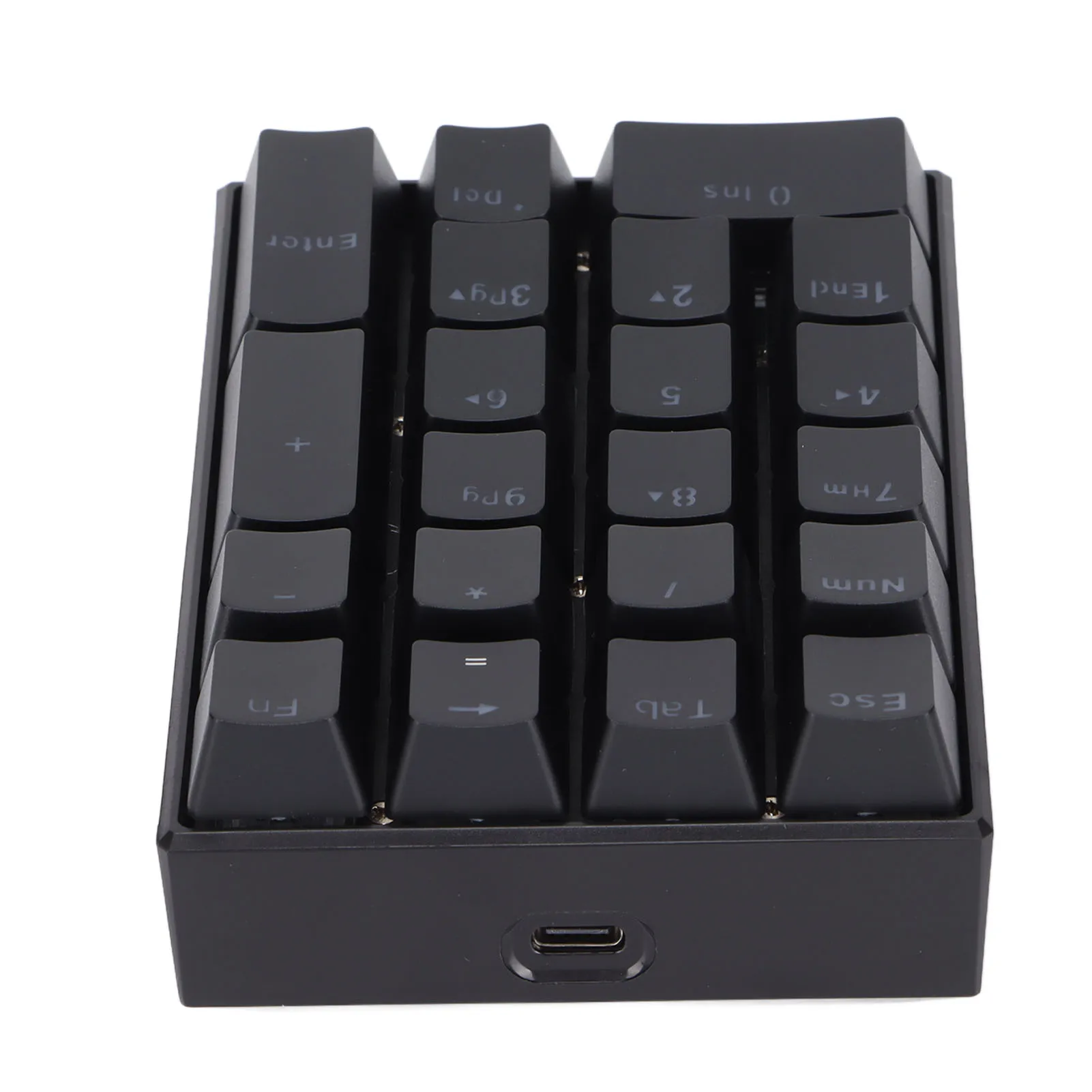 21 Tombol Keyboard Numerik USB Berkabel LED Keyboard Mekanis Keypad Numerik Digital Plug and Play untuk Komputer Laptop