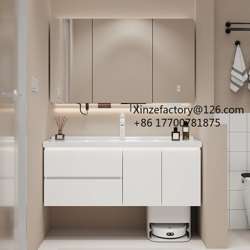 Factory Direct 2026 Top Rated Cream wind bathroom cabinet Base station storage toilet Ceramic integrated basin