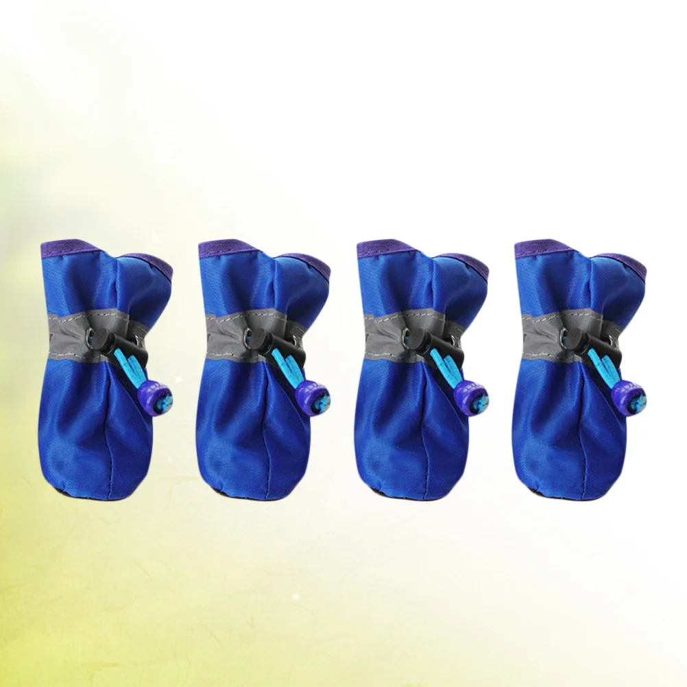

4 Pcs Pet Rain Boots Water Shoes Dog Rainshoes Paw Waterproof for Dogs Outdoor Winter
