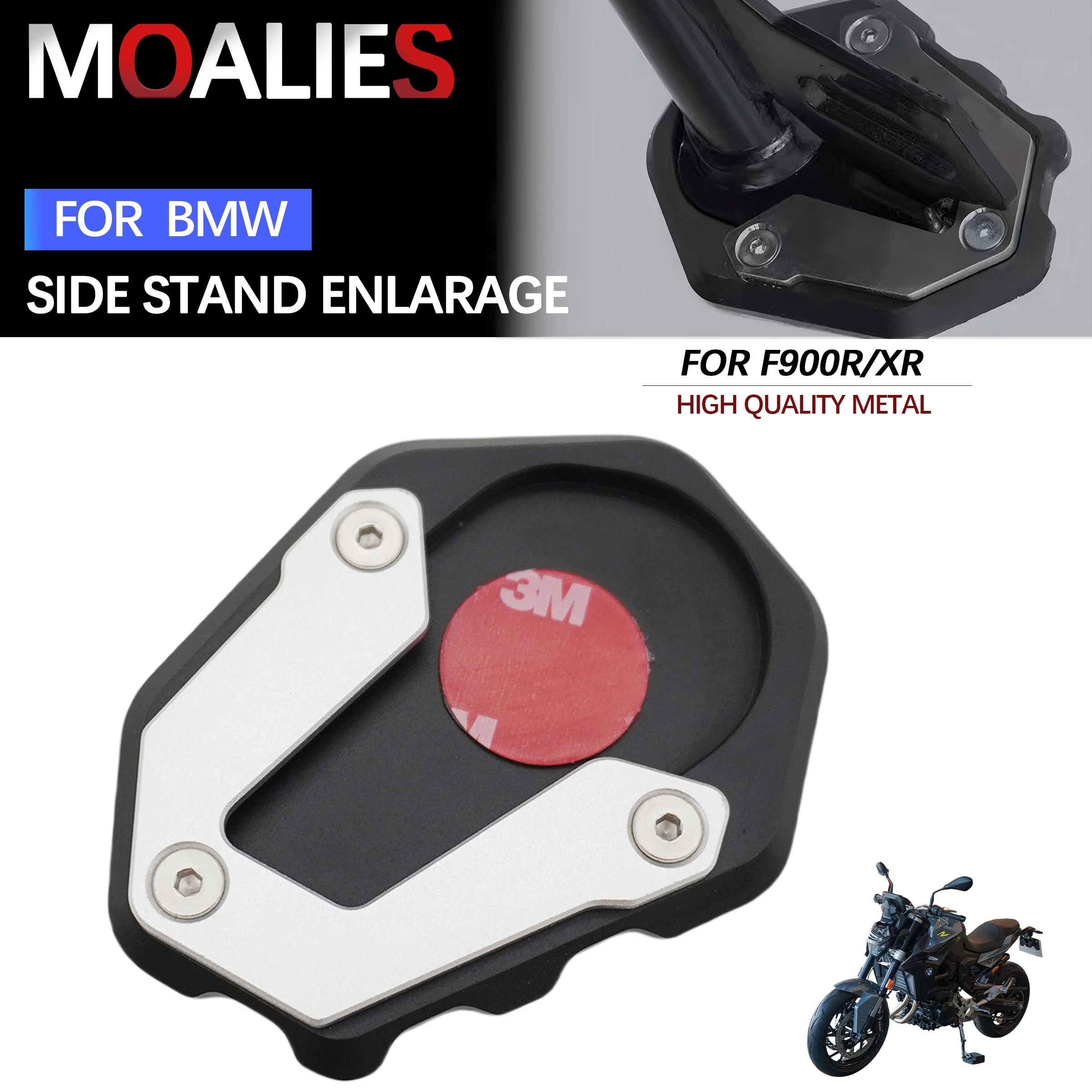 

For BMW F900XR F900R F 900 XR F900 R 2020-2023 Motorcycle Accessories Kickstand Foot Side Stand Extension Pad Support Plate