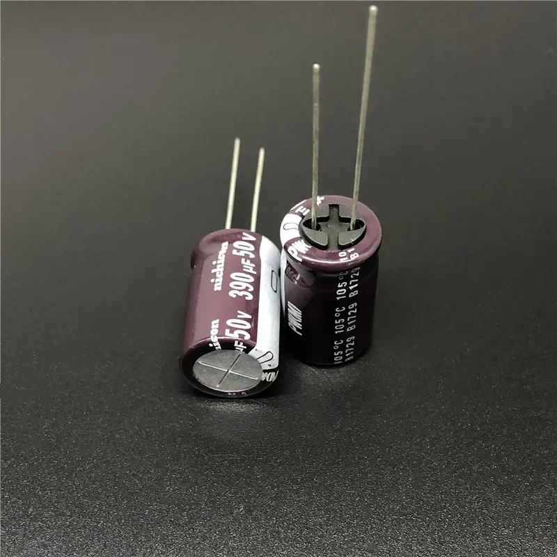 10pcs/100pcs 390uF 50V NICHICON PW Series 12.5x20mm Low Impedance Long Life 50V390uF Aluminum Electrolytic capacitor