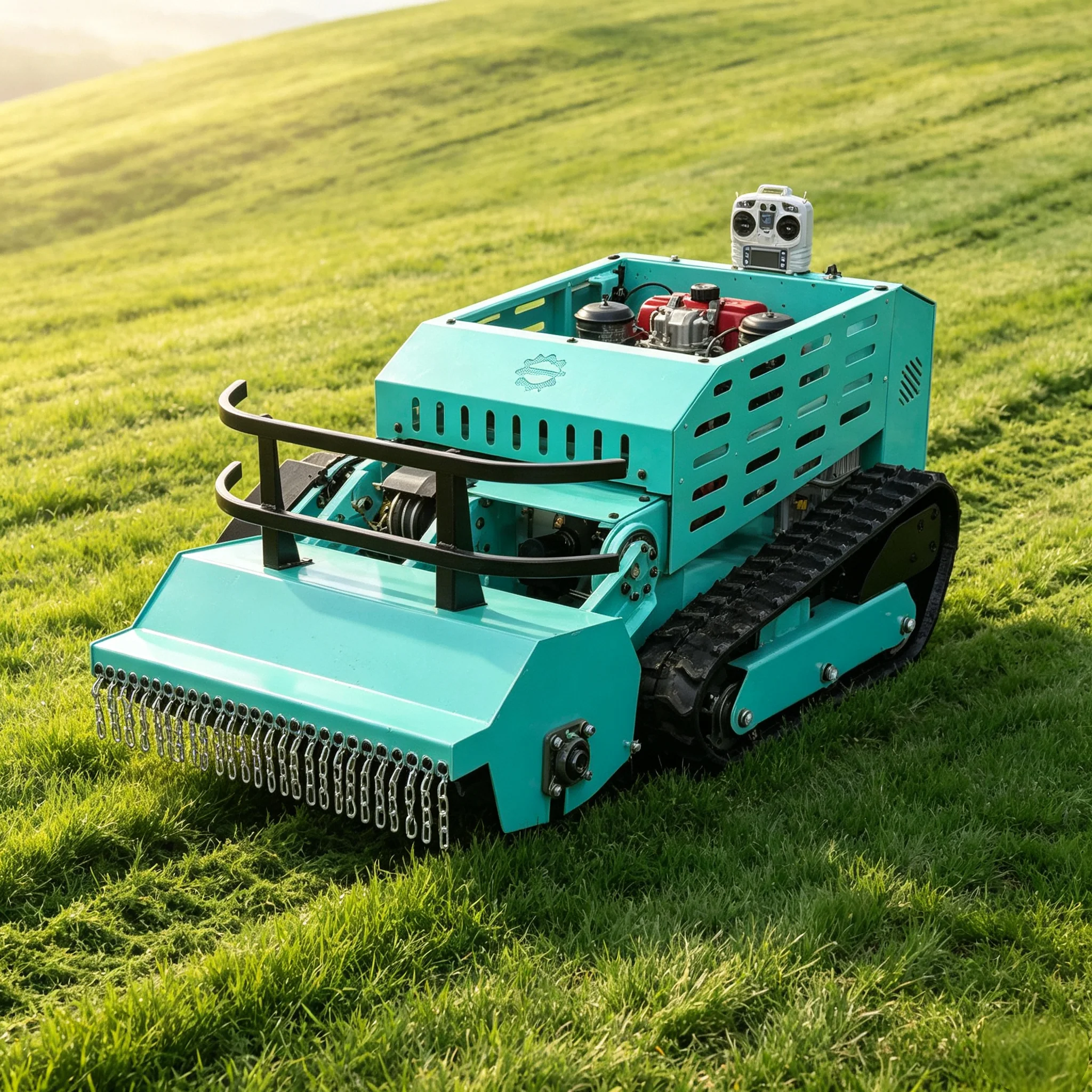 4-Stroke Reel Blade Mower 800mm Remote Control RC Crawler Tracked Heavy Duty Professional CE EPA Orchard Farm Slope