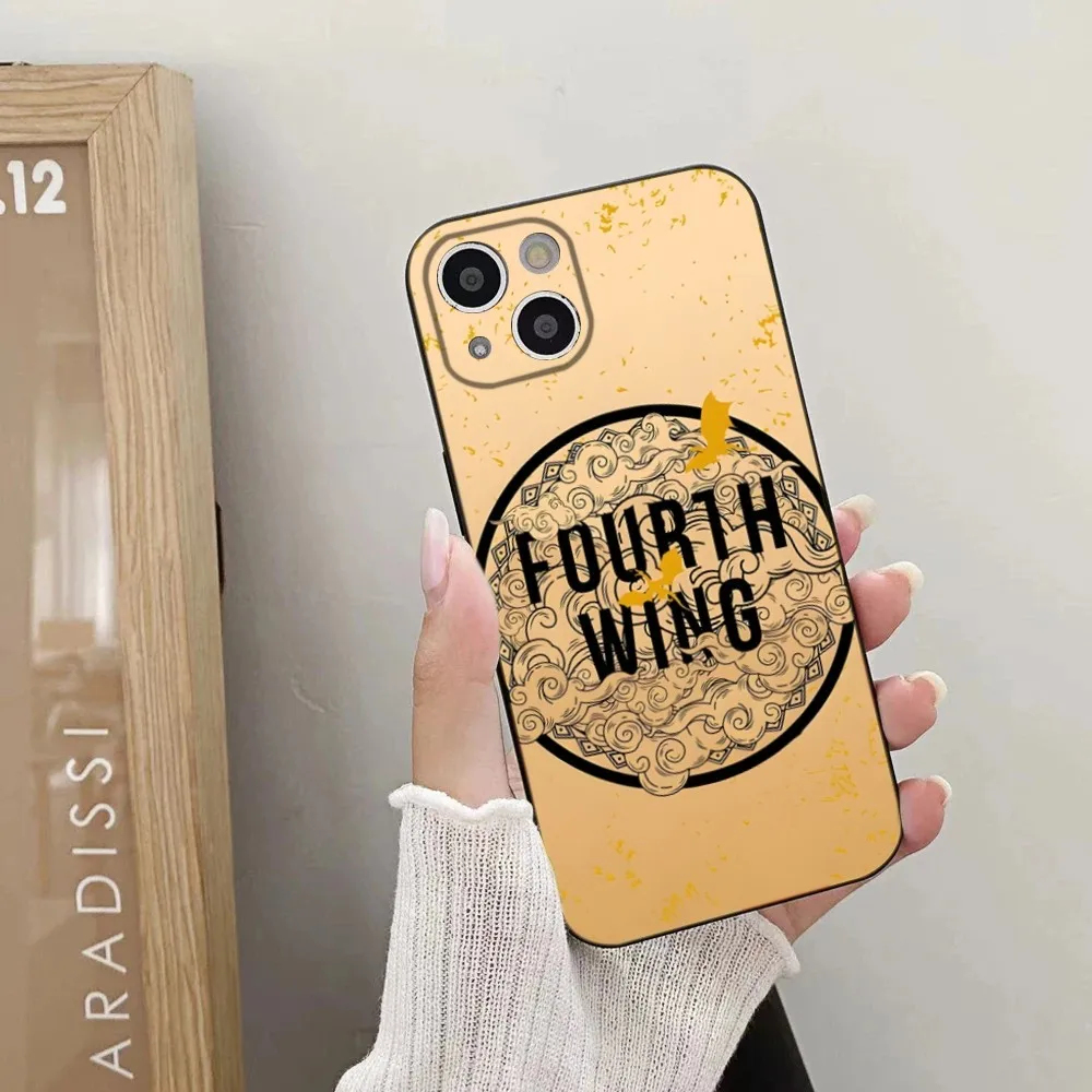 F-Fourth Wing Phone Case For iPhone 15,14,13,12,11 Plus,Pro,Max,XR,XS,X,7,8 Plus,SE,Mini Silicone Soft