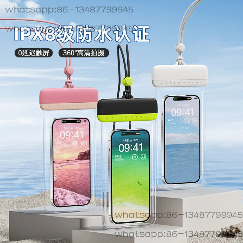 Mobile Phone Waterproof Bag with Touch Screen Swimming Specific 7.2-inch Mobile Phone Waterproof Cover