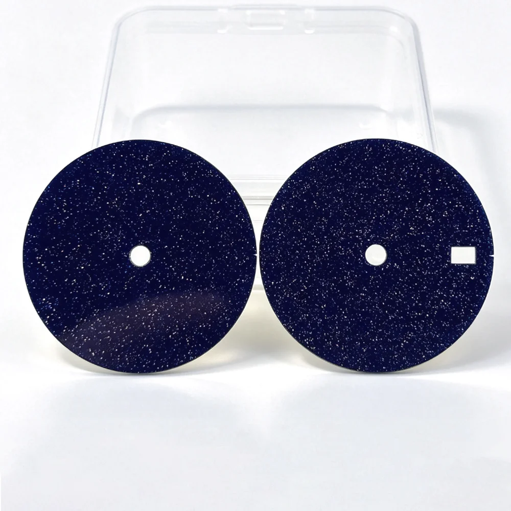 28.5mm Dial NH35 Dial No Logo dial Made of Sparkling Starry Blue-Green Malachite sandstone Cut by CNC Machine for NH35/36 Moveme