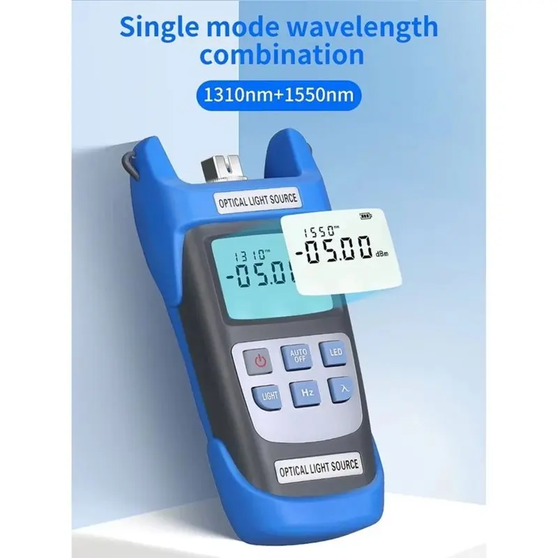 A53M-A-C710A Rechargeable Optical Fiber Stable Light Source Fiber Optic Testing Tool OLS Built-In LED Lighting
