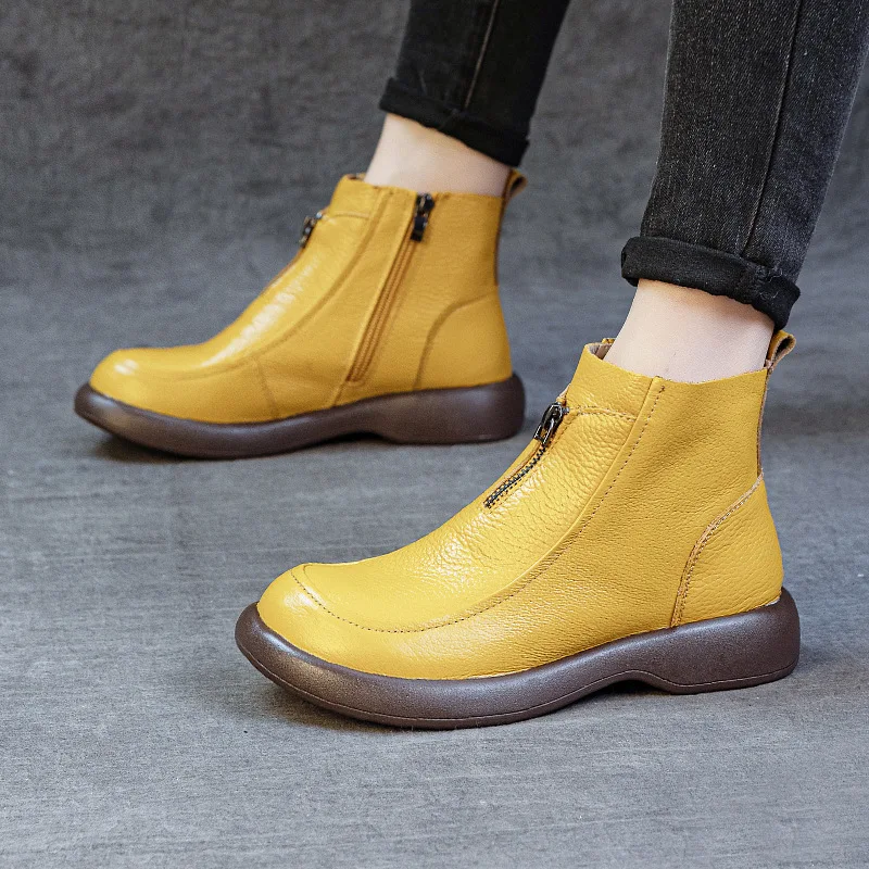 

Короткие ботинки 2026 Весна-Осень на плоской подошве с мягкой подошвой, противоскользящие, для женщин, хлопковые, утепленные.