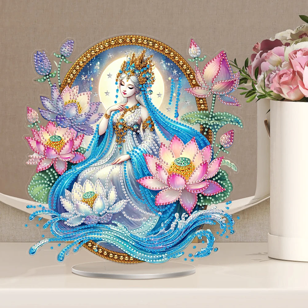 

Acrylic Special Shaped Colorful Pattern Diamond Painting Desktop Ornaments Kit Diamond Painting Desktop Decorations for Beginner