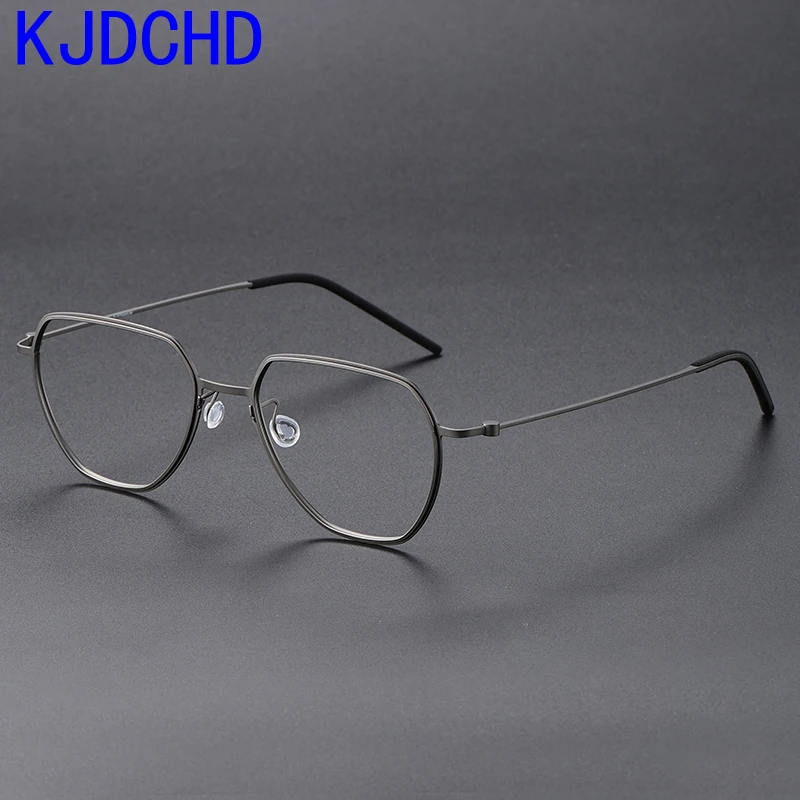 

2024 Pure Titanium Glasses Frame Men Square Eyewear Male Classic Full Optical Prescription Eyeglasses Frames Women Gafas Oculos