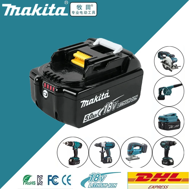 

18V Original Makita Battery 2Ah/5Ah/6Ah/9Ah , for Makita BL DTD DTW DAS DDF TW BCS BDA BDF DMP GA Power Tools Battery