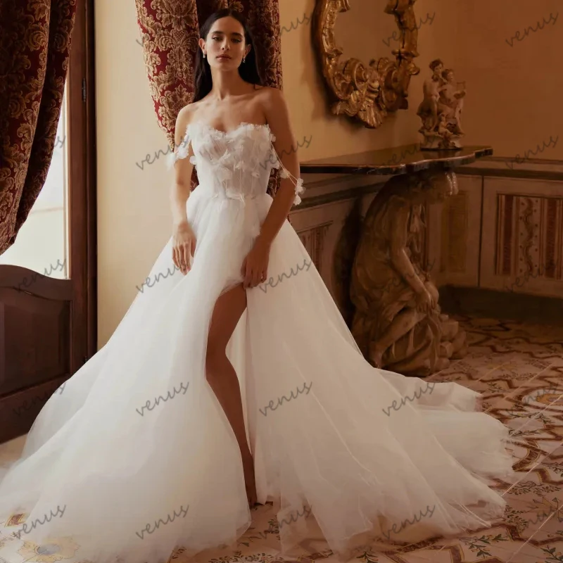 

Gorgeous Wedding Dresses Charming Bridal Gowns Lace Appliques Off The Shoulder Robes Vintage Vestidos De Novia Customized 2025