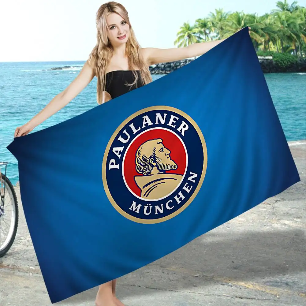 German Beer P-Paulaners Big Microfiber Beach Towels Quick Dry Towel Sand Beach Towels Pool Towel for Travel Swim Pool Yoga
