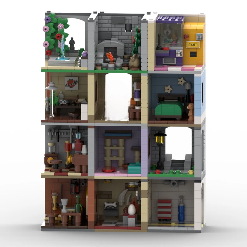 

1267PCS MOC Series 27 CMFes Vignettes Modular Diorama Set DIY Model Building Blocks Educational Toys Gift for Kids