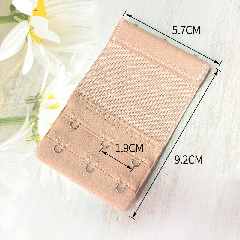 Bra ekstender 4/6 pasang untuk wanita, Bra elastis tali Ekstensi klip kait aksesori intim gesper dapat disesuaikan