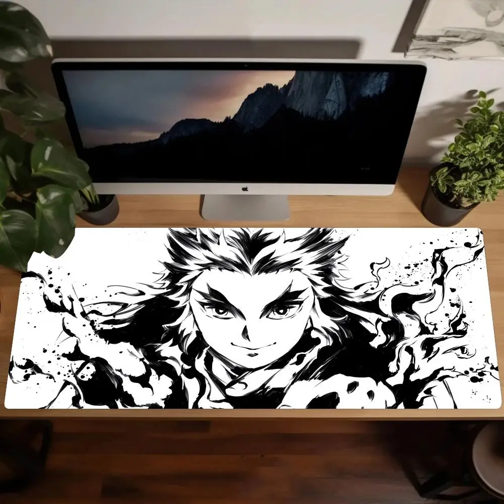 

D_demon S_slayer Mousepad Anti-Slip Rubber Thickened Mouse Pad Oversized Gaming Keyboard Desk Mat Laptop Cushion Desk Protector