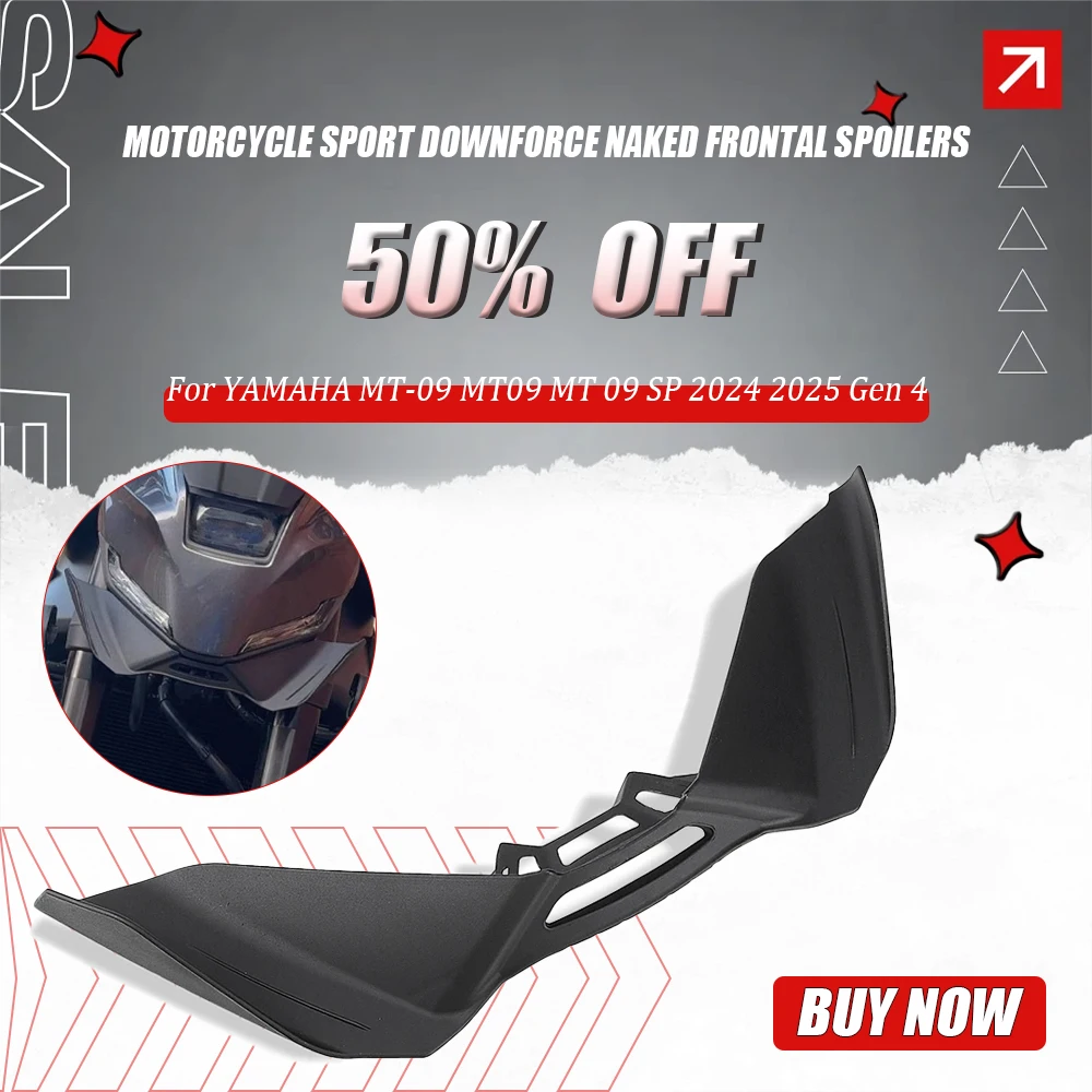 دراجة نارية الرياضة downforce عارية المفسدين الأمامي لياماها MT-09 MT09 MT 09 SP 2024 2025 Gen 4 الهوائية الجناح منحرف