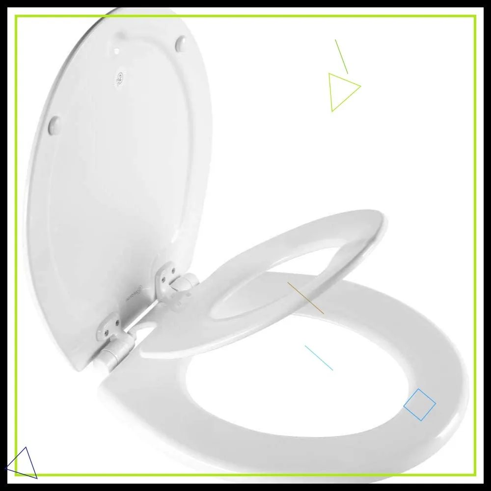 

Slow-Close Toilet Seat with Built-In Toddler Potty Training Seat, Removable, White, Round for Easy Bathroom Upgrade