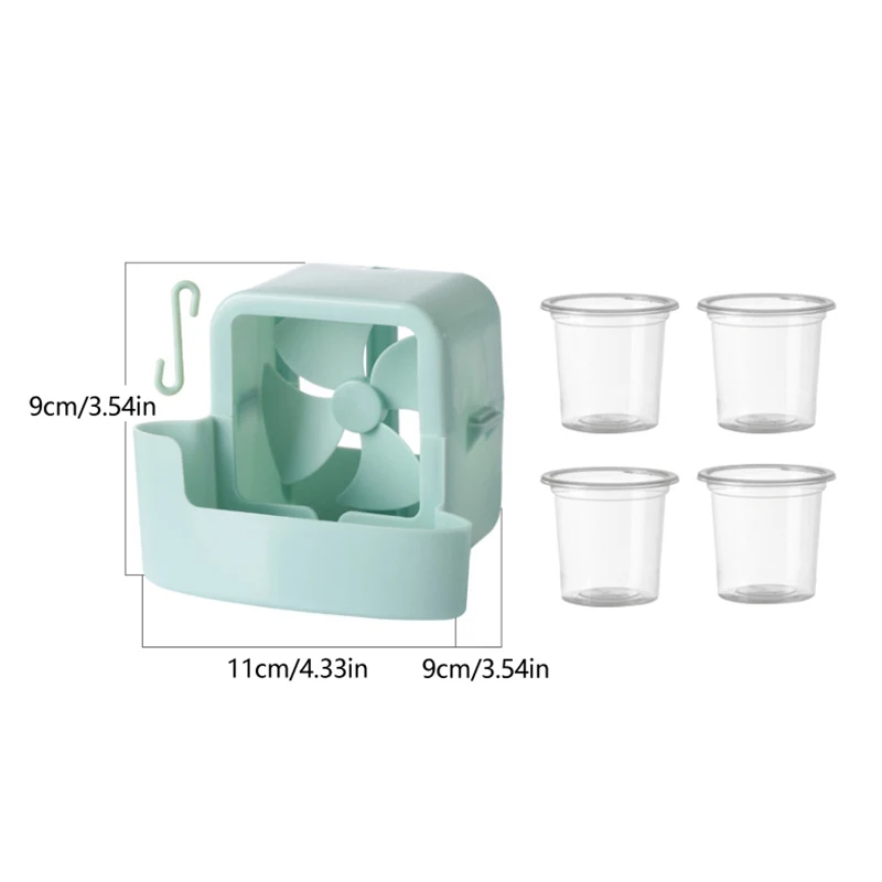 صندوق تخزين تبريد المروحة الكهربائية صندوق تخزين الثلج تبريد سريع محمول مع خطاف تعليق مراوح كهربائية حامل الثلج