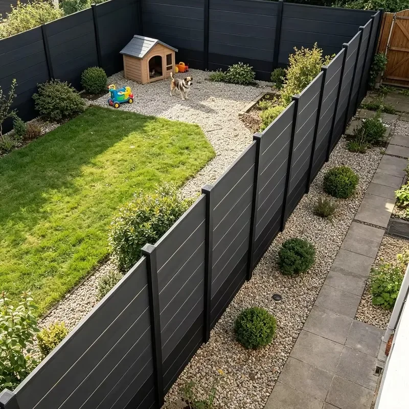 Aluminum Privacy Fence Horizontal Slat Panel Full Screen Backyard Pool Enclosure Garden Boundary Powder Coated Custom OEM