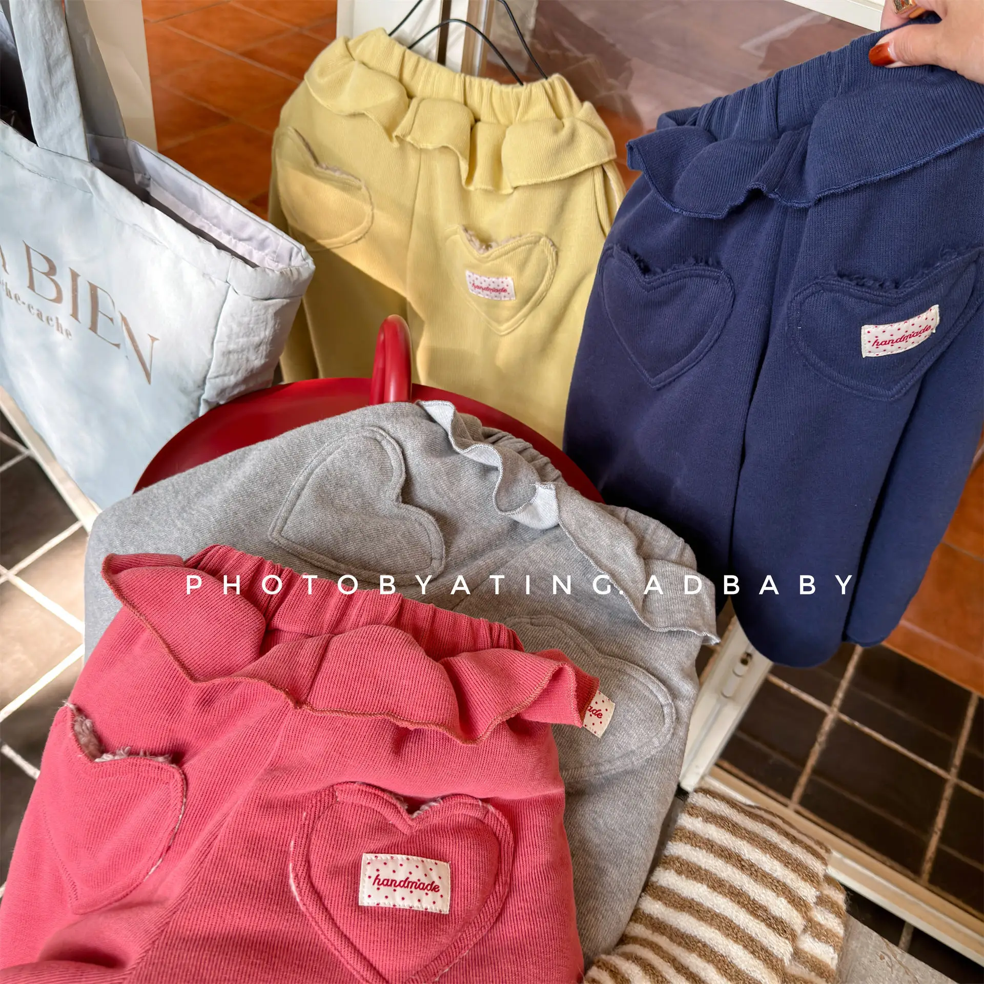 2025 شتاء جديد الأطفال الصوف السراويل الفتيان الفتيات القلب حزمة سراويلي حريمي الاطفال سراويل تقليدية دافئة الطفل زائد المخملية السراويل السميكة #6