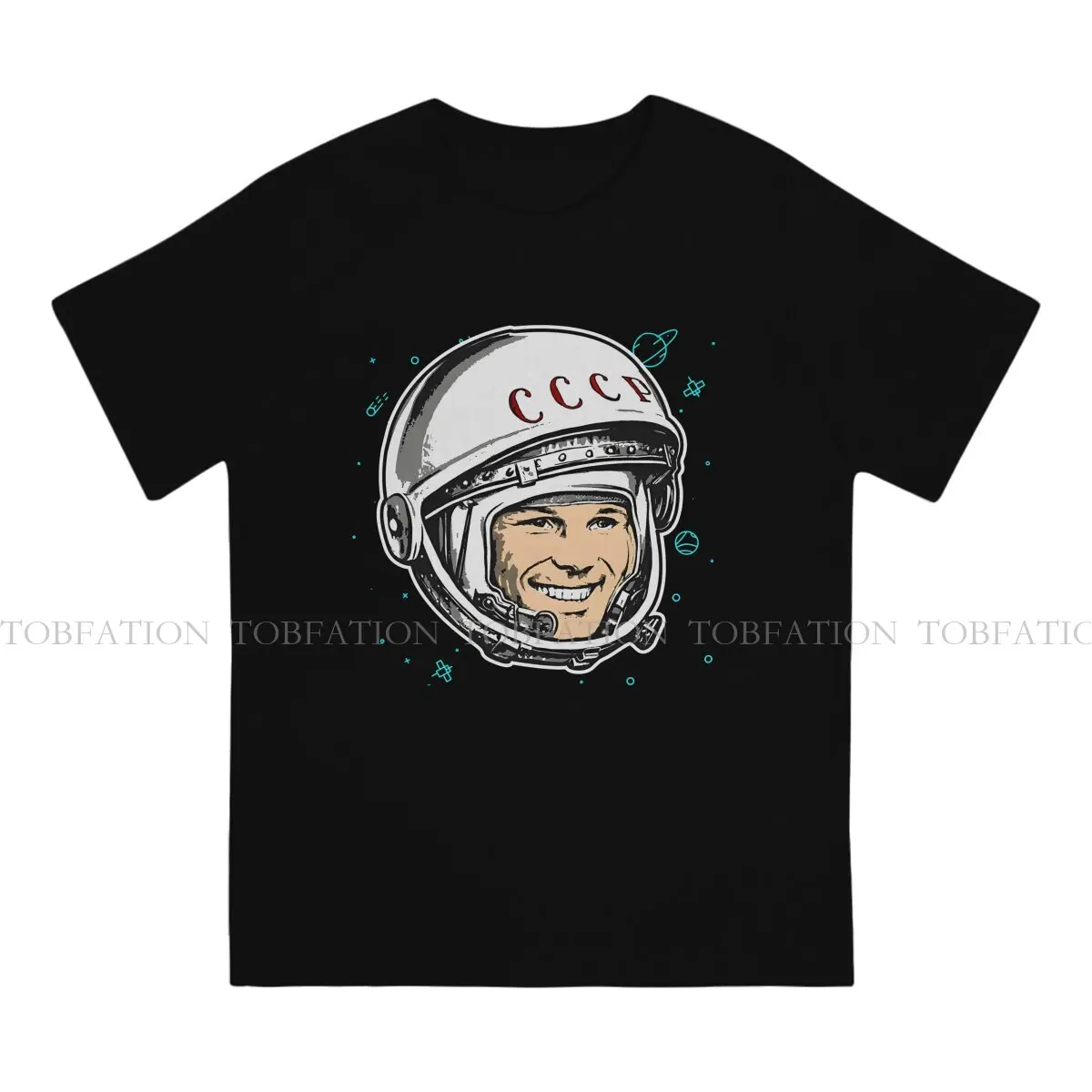 CCCP USSR Russian Soviet Union Yuri Gagarin Tshirt Graphic Men Tops Vintage Fashion Summer Clothing 100% Cotton T Shirt